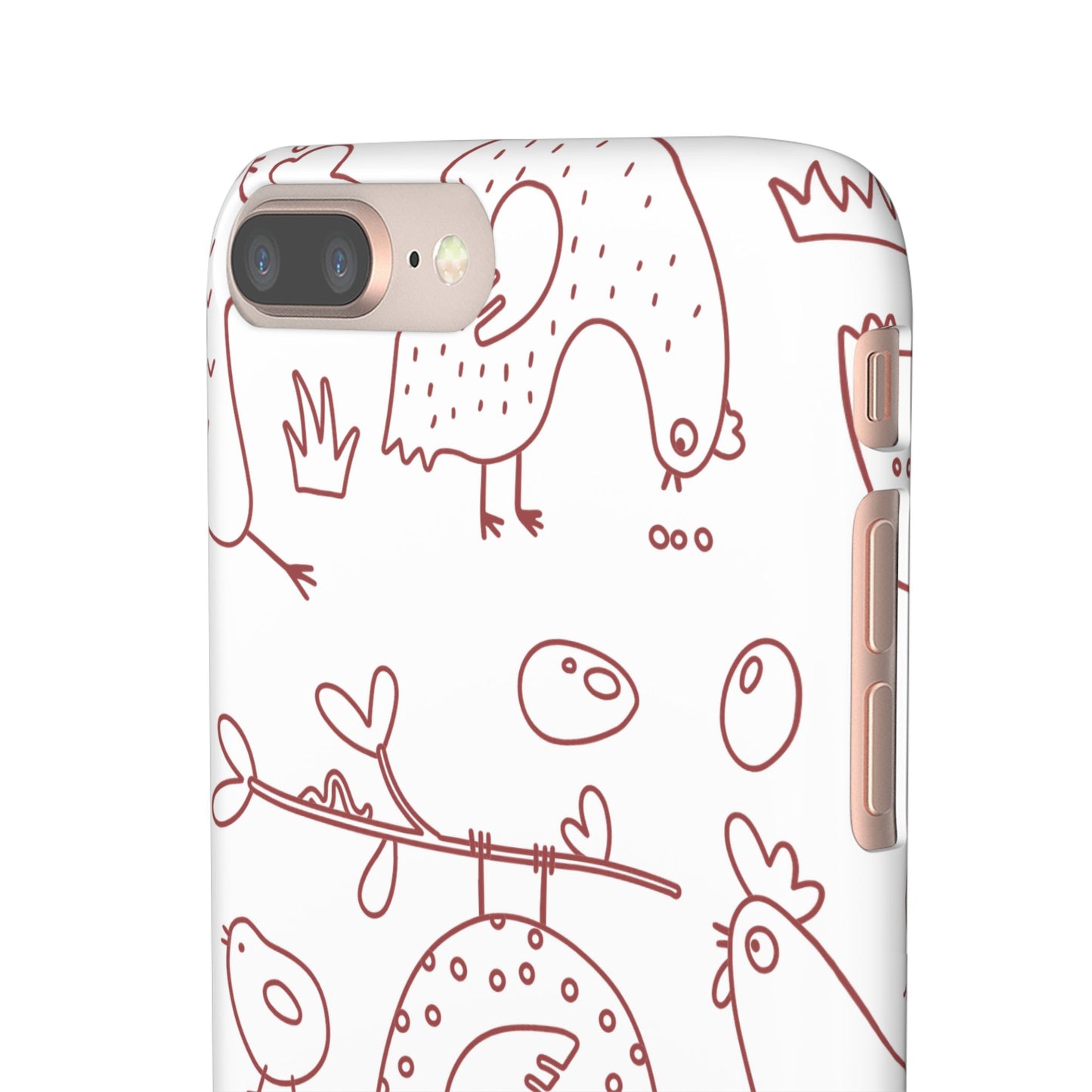 Whimsical Farmhouse Snap Cases, Cute Animal Phone Case, Chicken Design, Funny Gift for Bird Lovers, Quirky Art Mobile Cover