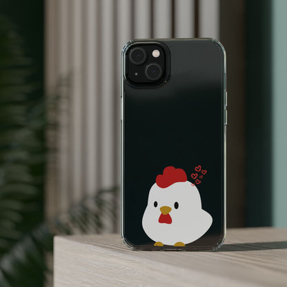 Coque transparente en forme de poulet, adorable coque pour amoureux des animaux, cadeau pour enfants, décoration de ferme, cadeau d'anniversaire