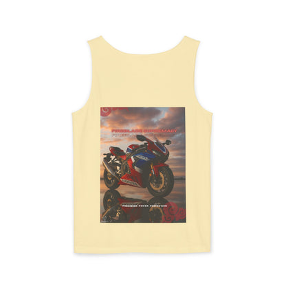 Fireblade Unisex Garment-Dyed Tank Top - Motorcycle Enthusiast Design