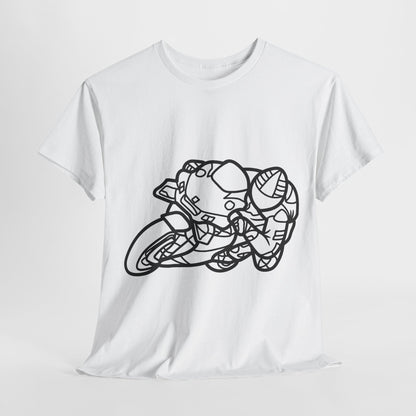 Motorcycle Adventure Tee - Shift and Go, Unisex Heavy Cotton T-Shirt, Biker Gift, Casual Wear, Motorbike Lover Apparel, Ride in Style