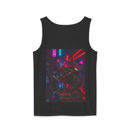 650r Backprint Cool Motorcycle Graphic Tank Top - Unisex Garment-Dyed