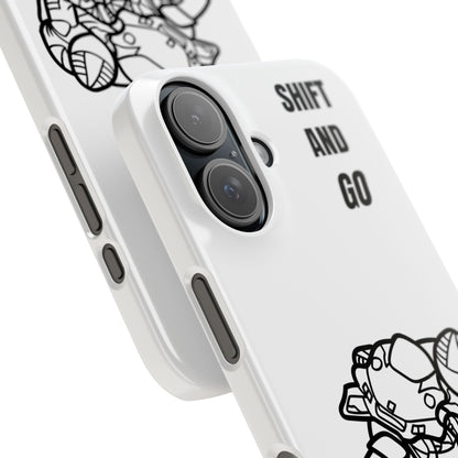 Motorcycle Slim Phone Cases - Shift and Go, Biker Gift, Moto Lover Accessory, Phone Protection, Unique Motorcycle Design