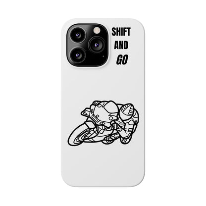 Motorcycle Slim Phone Cases - Shift and Go, Biker Gift, Moto Lover Accessory, Phone Protection, Unique Motorcycle Design