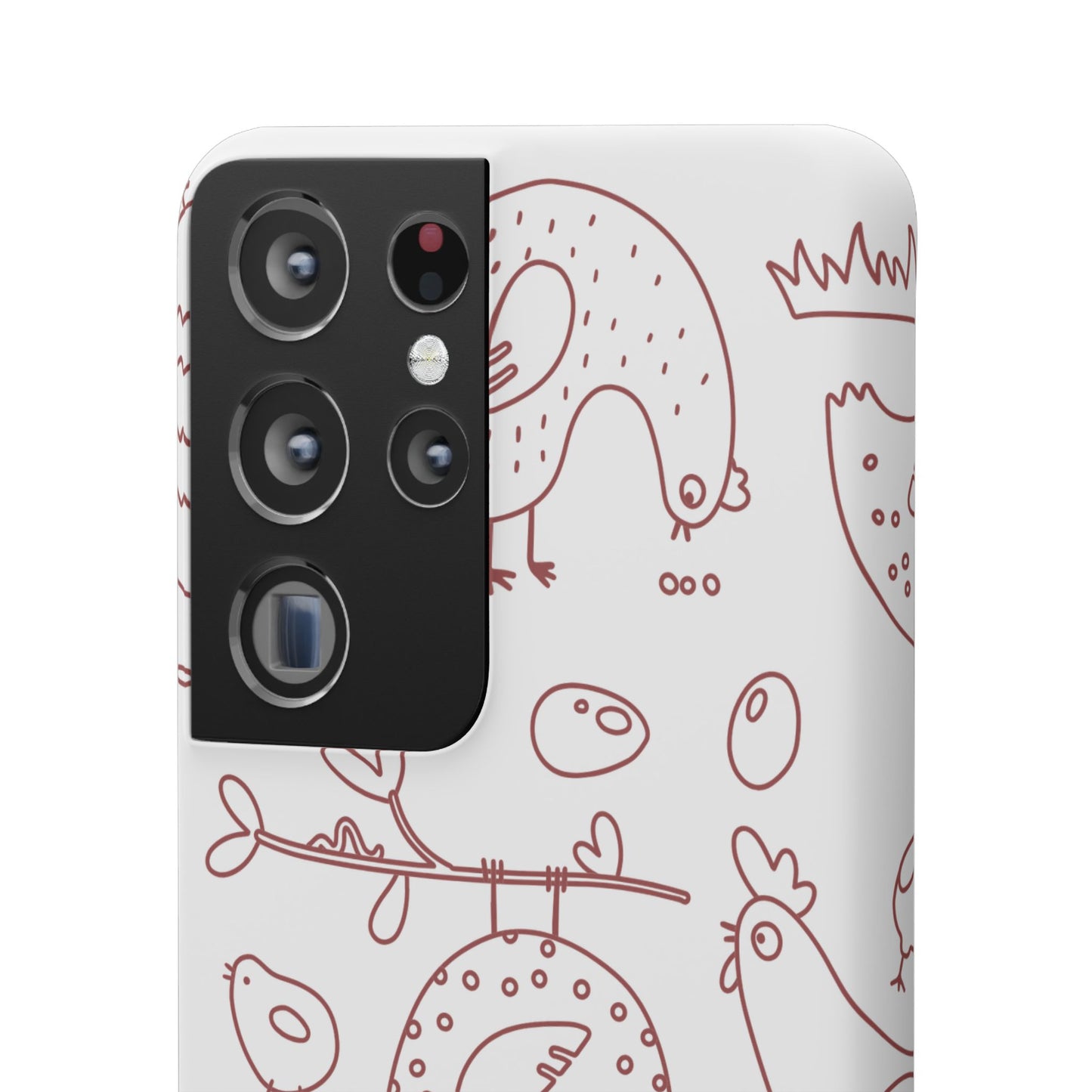 Whimsical Farmhouse Snap Cases, Cute Animal Phone Case, Chicken Design, Funny Gift for Bird Lovers, Quirky Art Mobile Cover