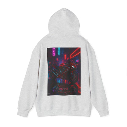 650r Motorcycle Urban Vibes Unisex Hoodie - Neon Night Design