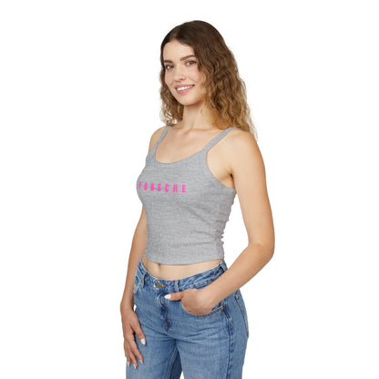 Pink Porsche Women's Spaghetti Strap Top, Porsche Top für Sommer, Auto-Liebhaber, Car Enthusiast Gift, Casual Summer Tank, Automotive