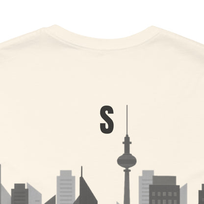 Urban Vibes Car Graphic Tee, Unisex Jersey Short Sleeve Tee, Cityscape T-Shirt, Cool Car Shirt, Gift for Car Lovers, Trendy Everyday Wear