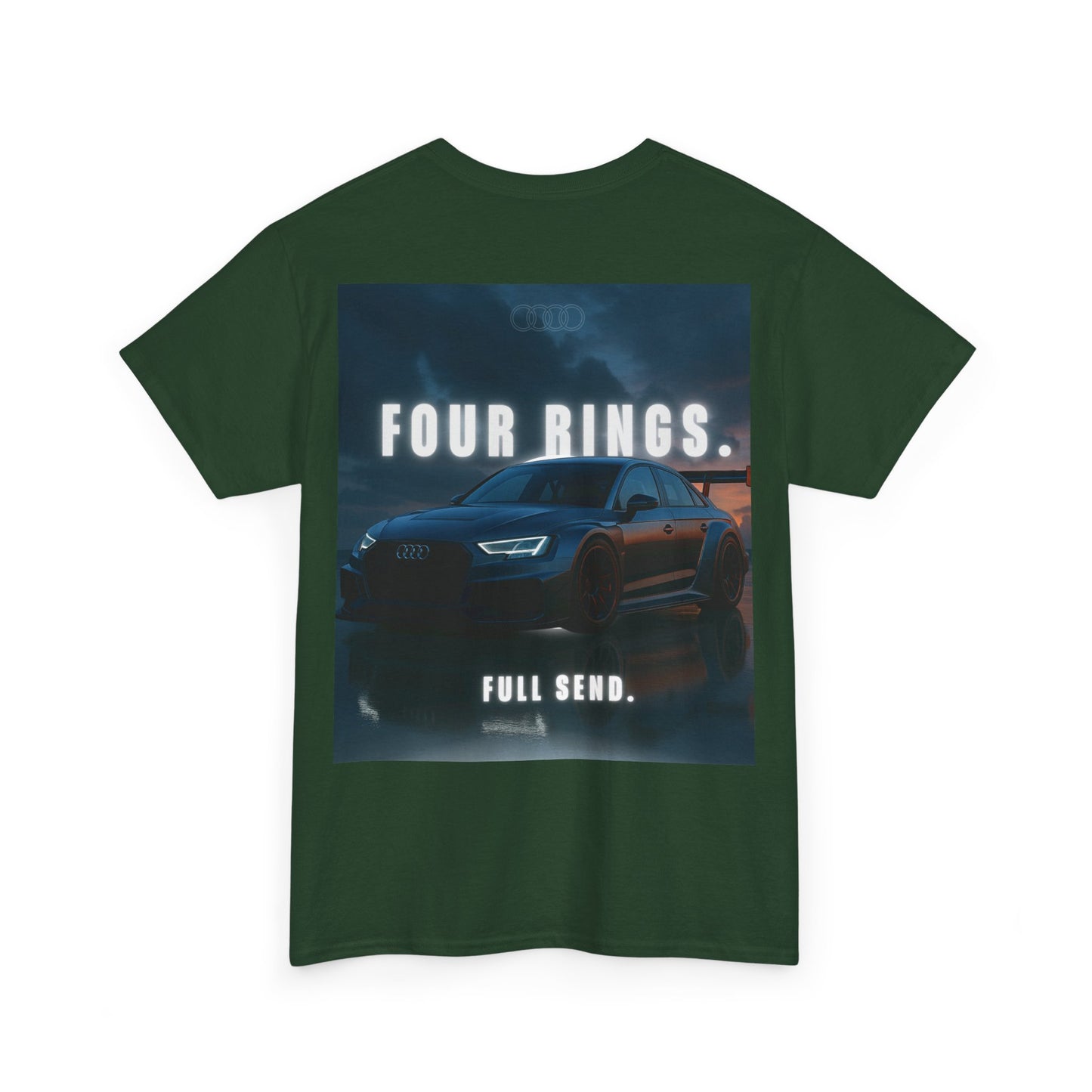 Audi Racing Unisex Heavy Cotton Tee, Car Enthusiast Gift, Motorsport Shirt, Racing Fan Apparel, Automotive Graphic Tee