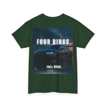 Audi Racing Unisex Heavy Cotton Tee, Car Enthusiast Gift, Motorsport Shirt, Racing Fan Apparel, Automotive Graphic Tee