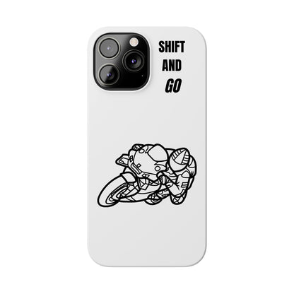 Motorcycle Slim Phone Cases - Shift and Go, Biker Gift, Moto Lover Accessory, Phone Protection, Unique Motorcycle Design