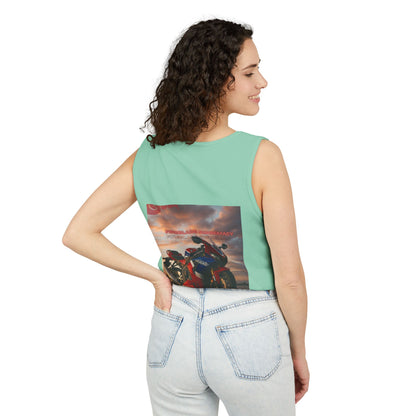 Fireblade Unisex Garment-Dyed Tank Top - Motorcycle Enthusiast Design