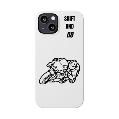 Motorcycle Slim Phone Cases - Shift and Go, Biker Gift, Moto Lover Accessory, Phone Protection, Unique Motorcycle Design