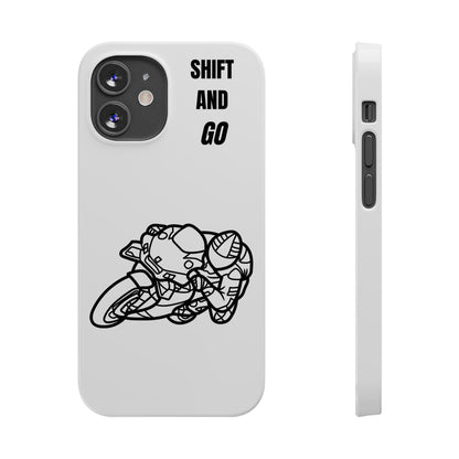 Motorcycle Slim Phone Cases - Shift and Go, Biker Gift, Moto Lover Accessory, Phone Protection, Unique Motorcycle Design