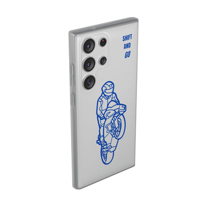 Motorcycle Flexi Cases - Shift and Go Design, Biker Gift, Phone Accessory, Sporty Case, Riding Enthusiast