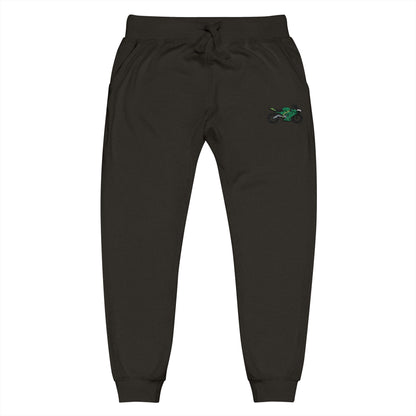 Kawasaki inspired Motorcycle Embroidered Unisex Fleece Sweatpants - Cozy & Stylish Activewear