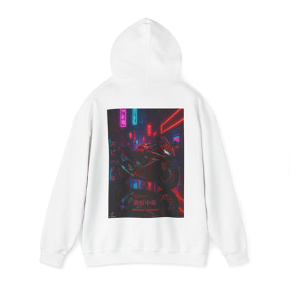 650r Motorcycle Urban Vibes Unisex Hoodie - Neon Night Design