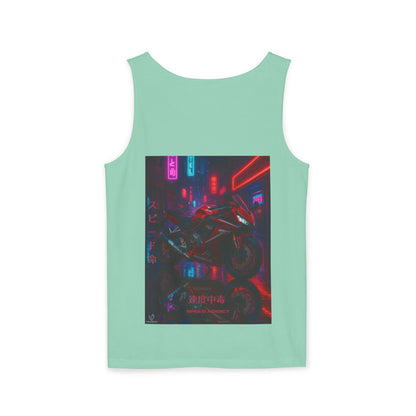 650r Backprint Cool Motorcycle Graphic Tank Top - Unisex Garment-Dyed