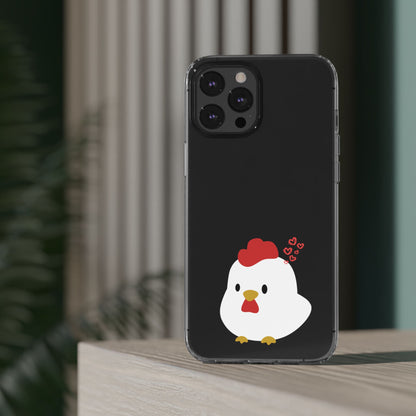 Coque transparente en forme de poulet, adorable coque pour amoureux des animaux, cadeau pour enfants, décoration de ferme, cadeau d'anniversaire