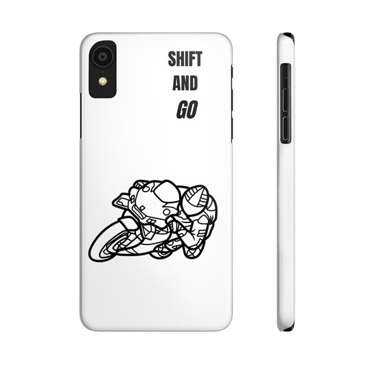 Motorcycle Slim Phone Cases - Shift and Go, Biker Gift, Moto Lover Accessory, Phone Protection, Unique Motorcycle Design