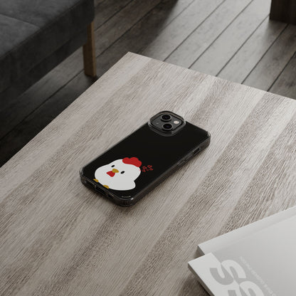 Coque transparente en forme de poulet, adorable coque pour amoureux des animaux, cadeau pour enfants, décoration de ferme, cadeau d'anniversaire