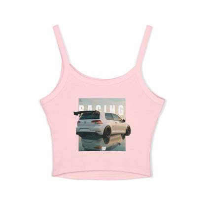 Women's Tank Top - GTI Racing Spaghetti Top with Cool Backprint