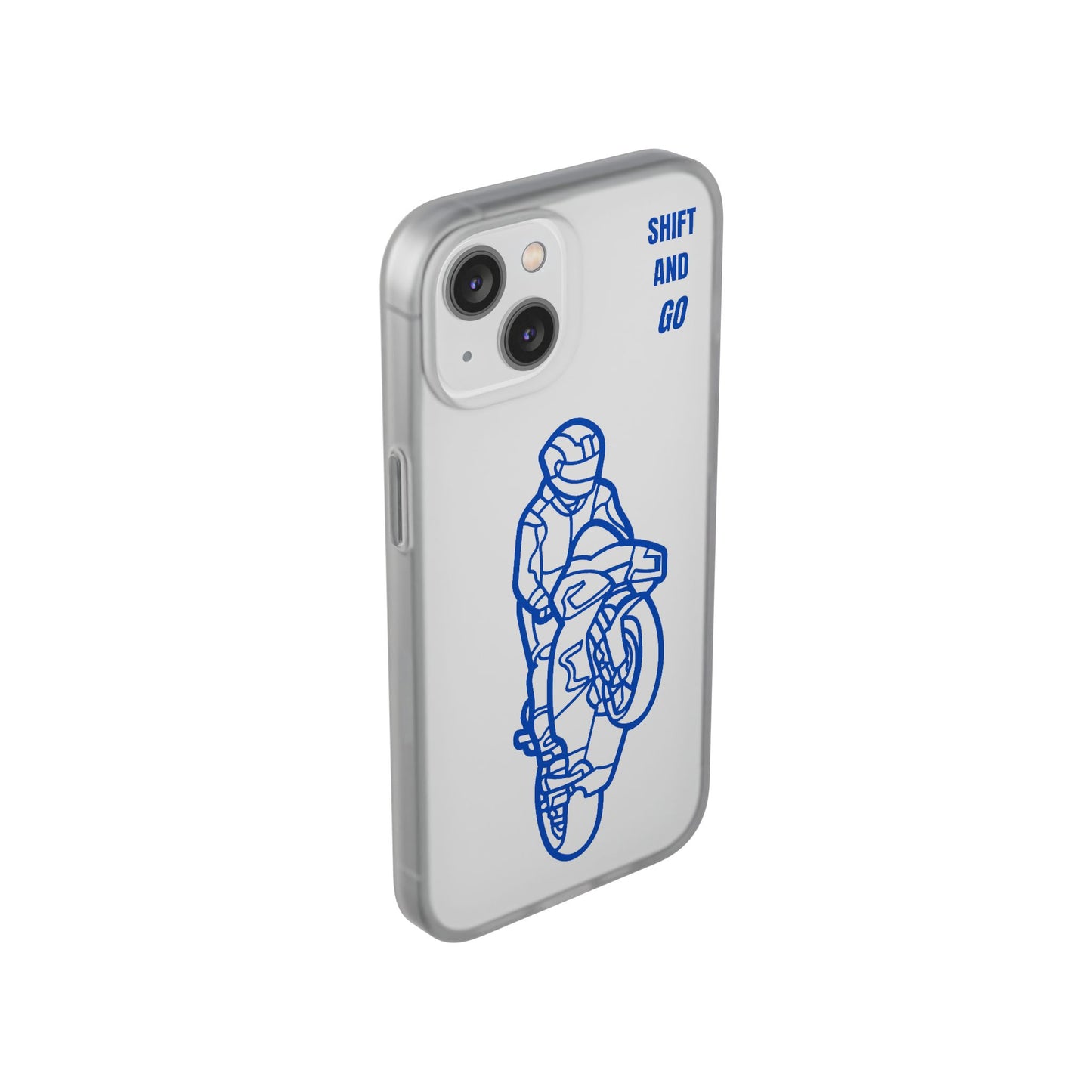 Motorcycle Flexi Cases - Shift and Go Design, Biker Gift, Phone Accessory, Sporty Case, Riding Enthusiast