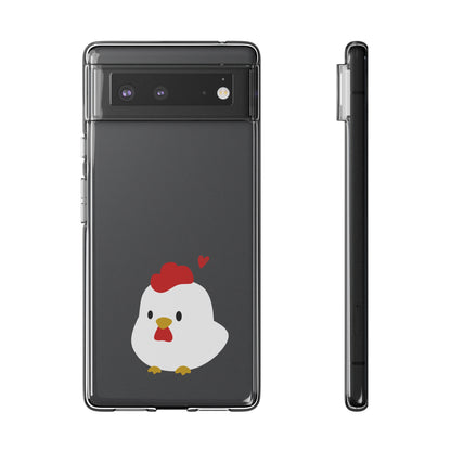 Cute Chicken Soft Phone Case, Animal Phone Cover for Farm Lovers, Gifts for Her, Cute Smartphone Accessory, Chicken Lover Gift