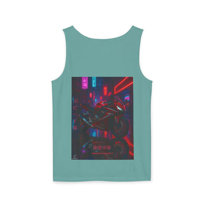 650r Backprint Cool Motorcycle Graphic Tank Top - Unisex Garment-Dyed