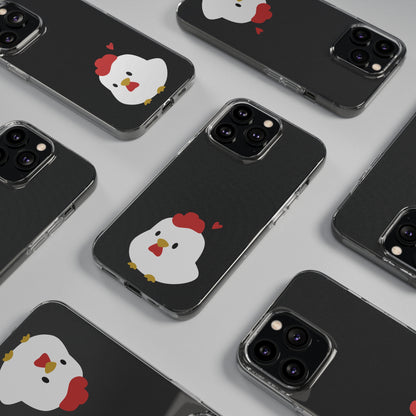 Cute Chicken Soft Phone Case, Animal Phone Cover for Farm Lovers, Gifts for Her, Cute Smartphone Accessory, Chicken Lover Gift