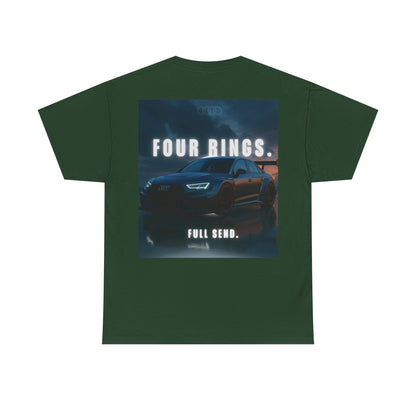 Audi Racing Unisex Heavy Cotton Tee, Car Enthusiast Gift, Motorsport Shirt, Racing Fan Apparel, Automotive Graphic Tee