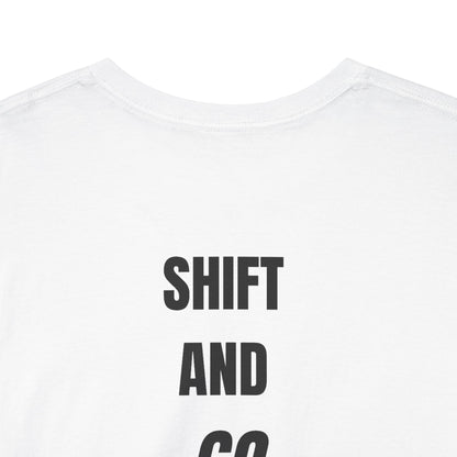 Motorcycle Adventure Tee - Shift and Go, Unisex Heavy Cotton T-Shirt, Biker Gift, Casual Wear, Motorbike Lover Apparel, Ride in Style