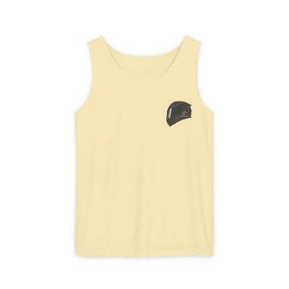 650r Backprint Cool Motorcycle Graphic Tank Top - Unisex Garment-Dyed