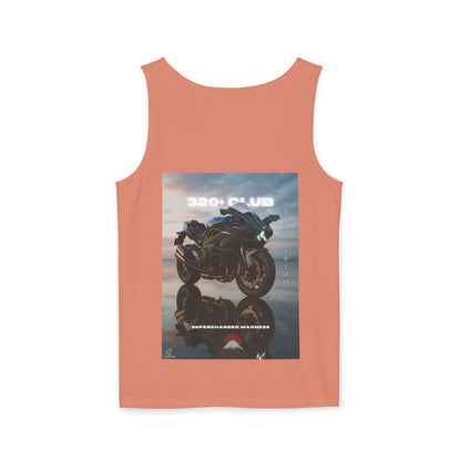 H2R Cool Backprint, Unisex Garment-Dyed Tank Top - 320+ Club Motorcycle Design