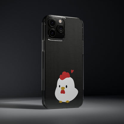 Cute Chicken Soft Phone Case, Animal Phone Cover for Farm Lovers, Gifts for Her, Cute Smartphone Accessory, Chicken Lover Gift