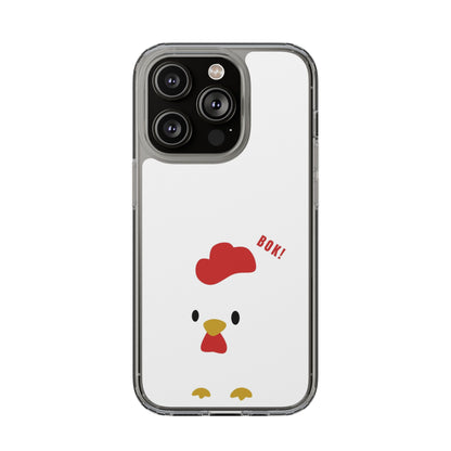 Chicken Design Clear Phone Case, Cute Animal Phone Cover, Fun Gift for Kids, Pet Lovers, Birthday Present, Travel Accessory