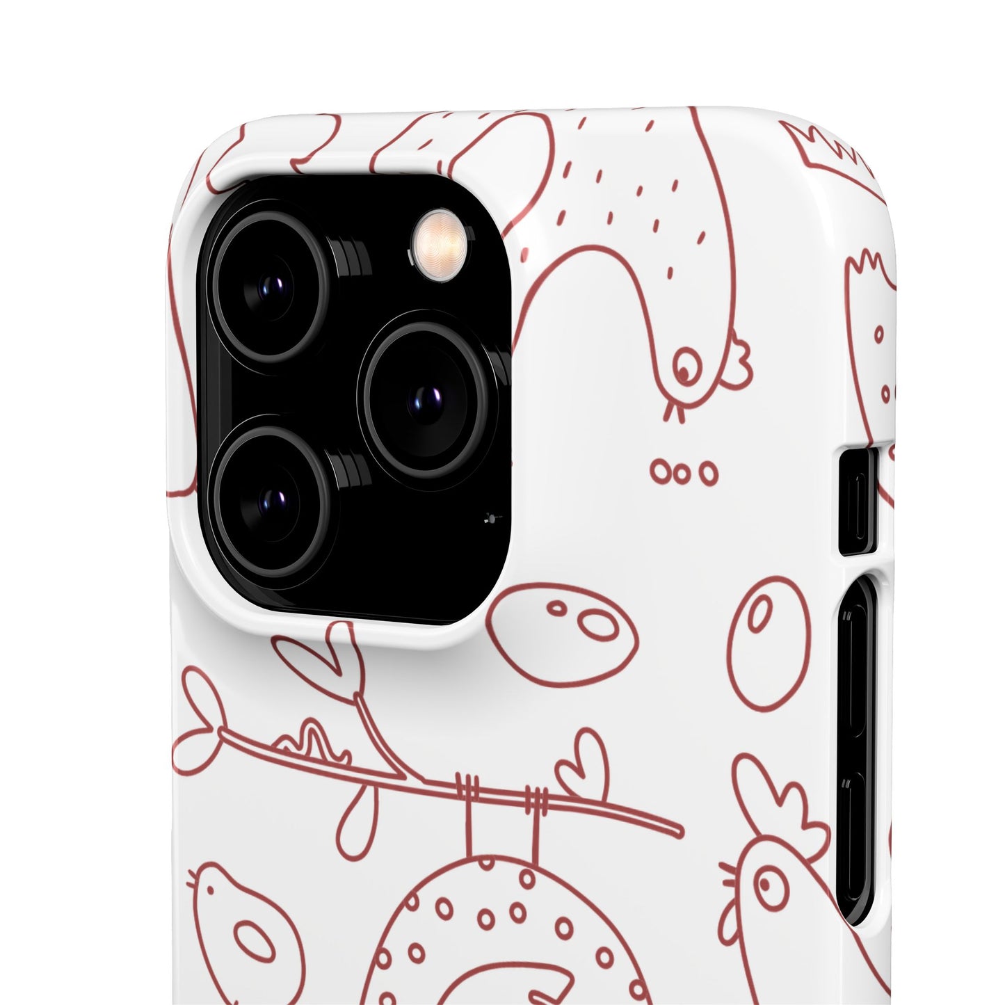 Whimsical Farmhouse Snap Cases, Cute Animal Phone Case, Chicken Design, Funny Gift for Bird Lovers, Quirky Art Mobile Cover