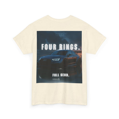 Audi Racing Unisex Heavy Cotton Tee, Car Enthusiast Gift, Motorsport Shirt, Racing Fan Apparel, Automotive Graphic Tee