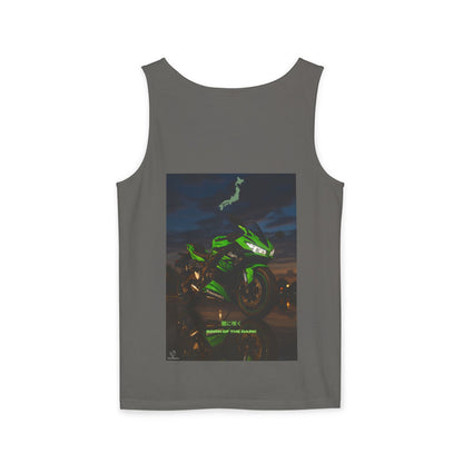 Zx6r Backprint Nice Custom Motorcycle Graphic Tank Top - Unisex Garment-Dyed