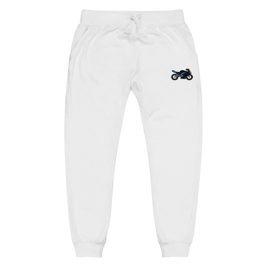 Yamaha inspired Motorcycle Embroidered Unisex Fleece Sweatpants - Cozy & Stylish Activewear