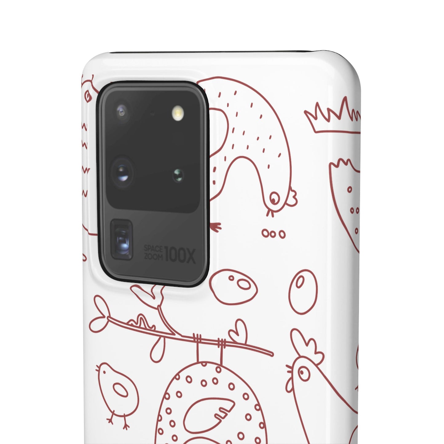 Whimsical Farmhouse Snap Cases, Cute Animal Phone Case, Chicken Design, Funny Gift for Bird Lovers, Quirky Art Mobile Cover