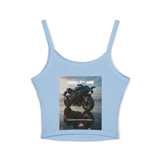 Racing Inspired Women's Spaghetti Strap Tank Top - Perfect for Bikers & Motor Enthusiasts