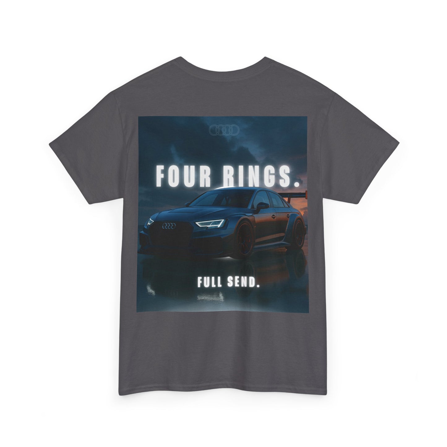 Audi Racing Unisex Heavy Cotton Tee, Car Enthusiast Gift, Motorsport Shirt, Racing Fan Apparel, Automotive Graphic Tee