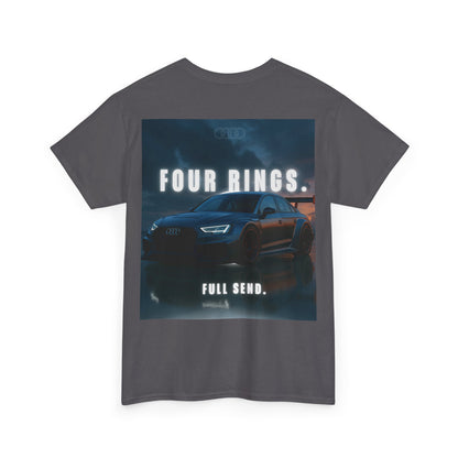 Audi Racing Unisex Heavy Cotton Tee, Car Enthusiast Gift, Motorsport Shirt, Racing Fan Apparel, Automotive Graphic Tee
