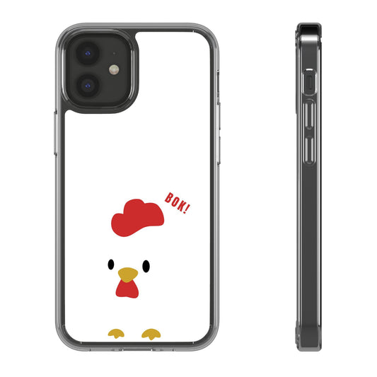 Chicken Design Clear Phone Case, Cute Animal Phone Cover, Fun Gift for Kids, Pet Lovers, Birthday Present, Travel Accessory
