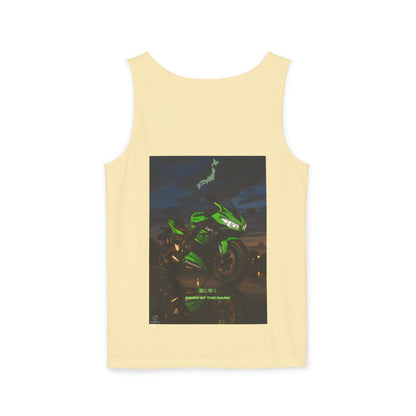Zx6r Backprint Nice Custom Motorcycle Graphic Tank Top - Unisex Garment-Dyed
