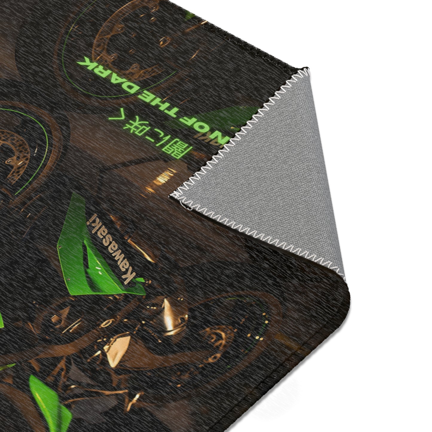Zx6r Kawasaki Motorcycle Area Rug – Born of the Dark Design for Bikers