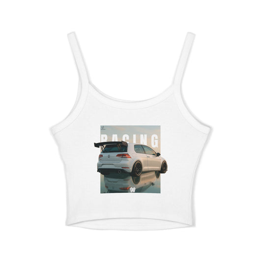 Women's Tank Top - GTI Racing Spaghetti Top with Cool Backprint