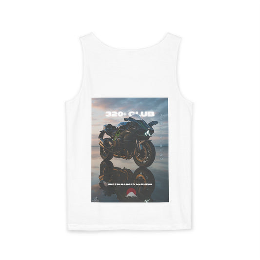 H2R Cool Backprint, Unisex Garment-Dyed Tank Top - 320+ Club Motorcycle Design
