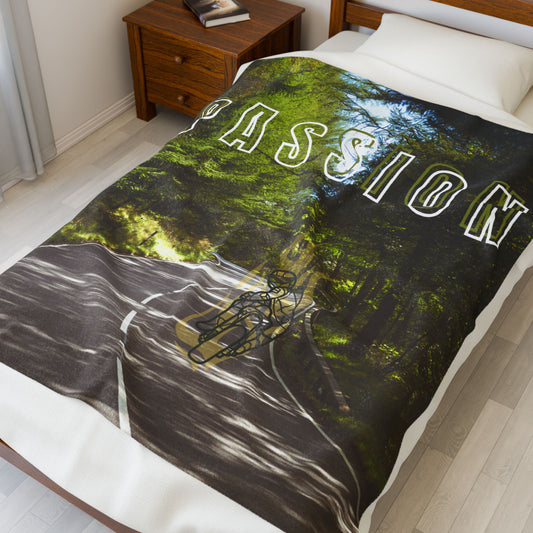Passion Velveteen Plush Blanket, Cozy Throw Blanket, Gift for Nature Lovers, Home Decor, Warm Bed Accessory