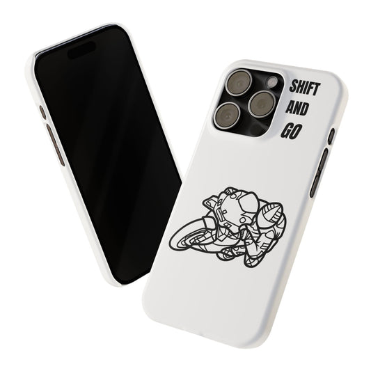 Motorcycle Slim Phone Cases - Shift and Go, Biker Gift, Moto Lover Accessory, Phone Protection, Unique Motorcycle Design